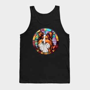 Stained Glass Sheltie Tank Top